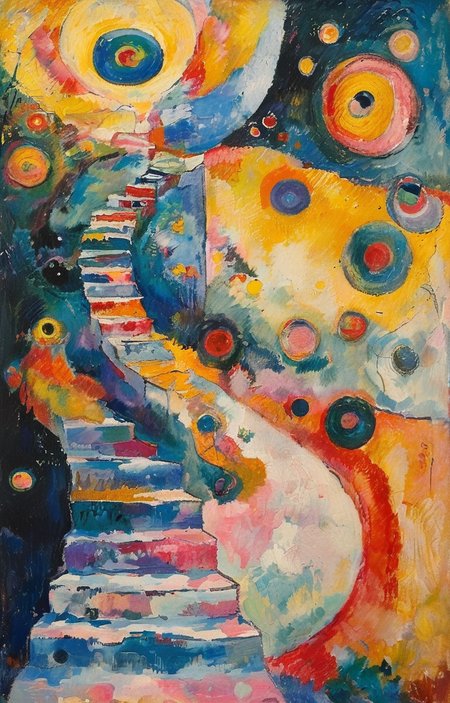 masterpiece,best quality,<lora:tbh287-sdxl:0.9>,illustration,style of Wassily Kandinsky animals