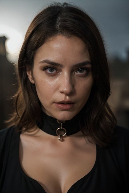 1girl, 5caryma5k, scary  Scandinavian vampire mask, the most haunted Scandinavian vampire  in the world, Scandinavian girl, (haunted Scandinavian vampire armor),  choker, freckles, innocent, 20 year, (((blonde))), pale white skin, sweating, oiled, blue eyes, during a lightning storm BREAK at night time, dolly zoom, dutch angle, sharp focus, intrincate details, outdoors, intense night, far away haunted castle, professional photograph of a stunning woman detailed, sharp focus, dramatic, award winning, cinematic lighting, hip focus, facing viewer, looking at viewer, collar, revealing clothes, stilletto heels, high heels, jewelry, bedroom background, night,Best quality, HD quality, 4K quality,