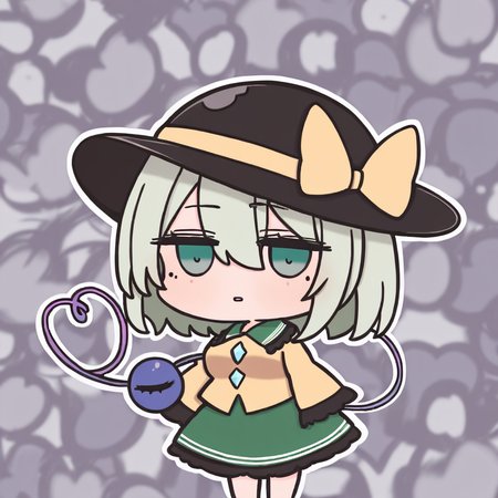 chibi,solo,meme,
<lora:Futaba_noob_3:1>,
1girl,komeiji koishi,touhou,third eye,hat,green eyes,green hair,ribbon,short hair,hat ribbon,black headwear,bow,bangs,hat bow