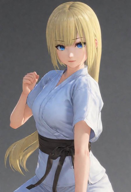 masterpiece,fullbody, photograph,realistic lighting, absurd quality,realism best quality, sensual face, fighting stance, blue eyes,<lora:Ayane_Amamiya:.7>,blonde hair,clear quality