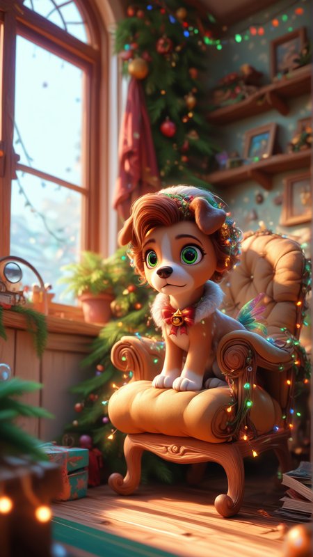 score_9, score_8_up, score_7_up, score_6_up, score_5_up, source_anime, A photo of a colorful christmas lights covered ChristmasLightsStyle A small, curious girl with a wild tangle of curly brown hair and bright, inquisitive green eyes lies on her stomach on a colorful patchwork quilt, her chin propped up by her hands as she gazes out the window at a river that appears to be flowing upstream, its gentle waters lapping at the shore just beneath her windowpane, the sunlight catching the ripples and sending shimmering waves of light dancing across her room, which is filled with all manner of curious objects and trinkets, including a collection of seashells, shiny pebbles, and feathers, a wooden rocking chair in the corner, a bookshelf overflowing with dog-eared paperbacks, and a mobile made of glittering crystals and tiny, shimmering stars that hang from the ceiling, casting a kaleidoscope of colors across the walls as the girl's eyes drift lazily back and forth between the river and the wonders of her own little world.. <lora:ChristmasLightsStylePDXL:1>