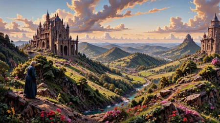 (fall),  beautiful Malaysian fantasy landscape,  evening, woman, intricate, very detailed, sharp, colorful, <lora:Hand v2:1> <lora:Anti-Blur:1> <lora:Insane Detail Slider:0.5>   <lora:Flux.1_Turbo_Detailer:0.6> <lora:flux-photo-transparent_Alpha_1.0:0.8> <lora:flux.1_lora_flyway_Epic-detail_v2:0.6> <lora:Painterly01b_CE_FLUX_AIT:0.8> pntrlyCE_style, <lora:VividlySurreal:0.8>  <lora:FluxMythP0rtr4itStyle:0.8> mythp0rt