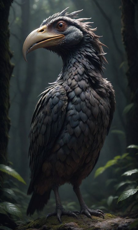 A creature with the body and beak of a man, digital art, realistic, detailed, artstation, 8k. volumetric lighting, octane render, trending on art station. art by carl gustav carus. sharp focus. nikon d 850. f / 2. 5. shutter speed 1 / 60. iso 1 6 0 0. <lora:Fast:0.69>