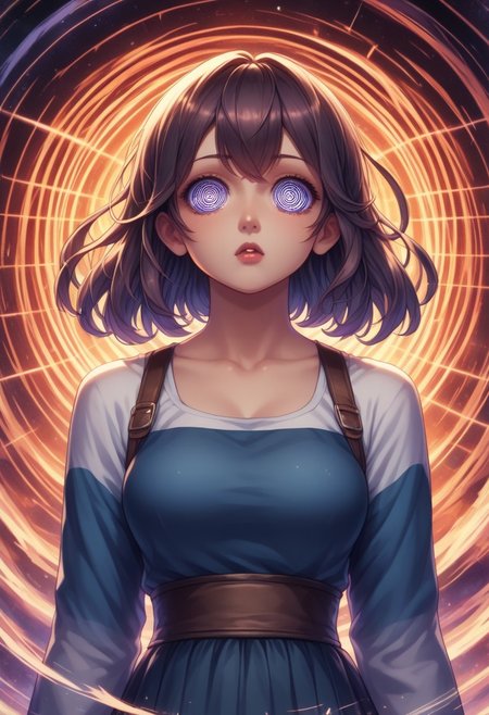 score_9, score_8_up, score_7_up,
masterpiece, best quality, detailed, amazing quality,
detailed background,
dynamic pose,
solo, 1woman, woman,
easynegative, spiral_eyes_mania, detailed eyes, @_@