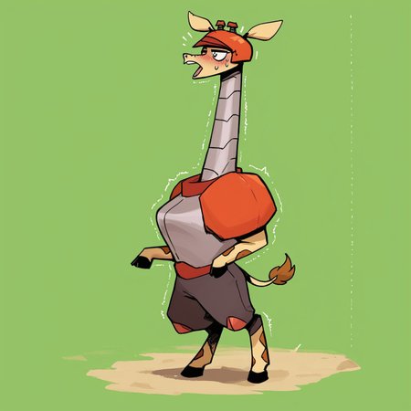 score_9,score_8,score_7,source_furry,
<solo:1.5>,
<1girl:1.5>,
ramaraffe_sky_pirate, ramaraffe_mao_mao, giraffe girl,
ramaraffe_sky_pirate, ramaraffe_mao_mao, giraffe girl, furry female, female, fanart, green background, no humans, trembling, pokemon (creature), sweat, blush, simple background, solo, full body, open mouth, black eyes, snake, animal focus, standing, from side,
 <lora:Ramaraffe_Mao_Mao_r1:1> ramaraffe_mao_mao
