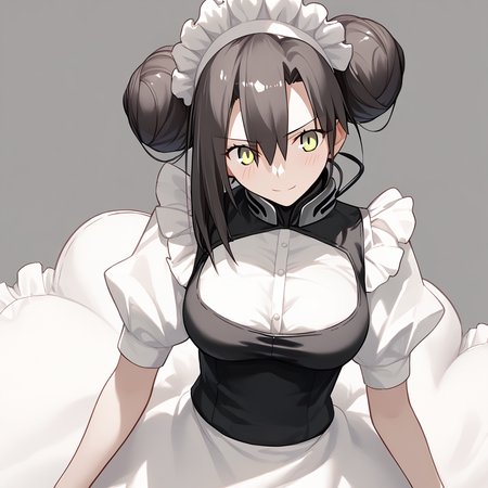 <lora:Takeuchi_Takashi_PonyXL_style_v01:1>
<lora:agent.pony:1>
score_9 , score_8_up , score_7_up , source_anime , 
masterpiece , best quality , ultra-detailed , 
BREAK
agent \(girls' frontline\), maid
1girl , woman , huge breasts , light smile , light blush , ((jeanne d'arc (fate)):0.5)  , 
long black hair  , maid dress ,  
motion