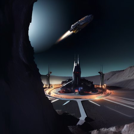 In the mining operation within Odysset's rings, massive platforms and interconnected structures sprawl across the cosmic expanse. Bright floodlights cut through the darkness, revealing workers clad in rugged space suits maneuvering among towering cranes and robotic arms. Transport vessels dart back and forth against the backdrop of the star-studded void, ferrying payloads of ore to processing facilities stationed on nearby asteroids. The scene is a symphony of activity amidst the celestial silence, with the distant glow of the planet Odysset providing a serene backdrop to the bustling industrial operation., BREAK, (sci-fi, futuristic, space, asteroid:1.4), BREAK, <lora:detailed_notrigger:1>,   <lora:Expanse_Science_Fiction_Comic_Style_SDXL:1> expnscom