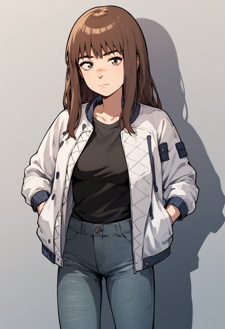 score_9, score_8_up, <lora:kiruko:1> kiruko 1girl, jacket, kiruko, long hair, pants, solo