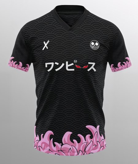 Tshirt Luffy black\pink