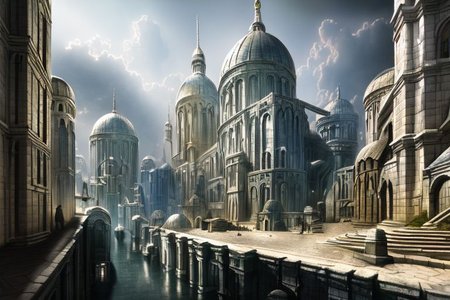 (masterpiece:1.2), (best quality,:1.2), 8k, HDR, ultra detailed, ((photorealistic)), professional light, cinematic lighting, fashion photography, ambient lighting, atmospheric effects, Numenor, a big medieval fantasy city, <lora:Numenor-10:1>, epiCPhoto