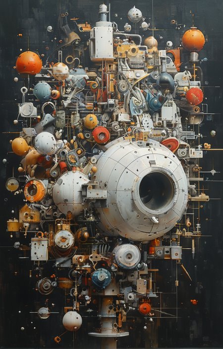 masterpiece,best quality,<lora:tbh244-sdxl:0.9>,illustration,style of Exploded assembly
 animals