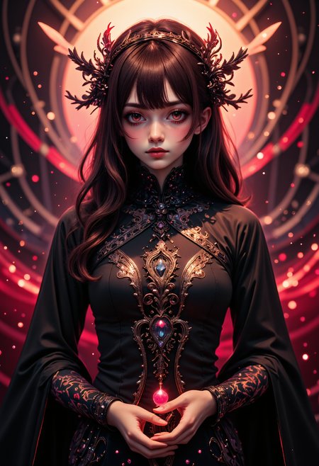 1girl, elf mage, pointy elf ears, brown hair, colored skin, looking at viewer, portrait, simple background, small nose, long face, looking at viewer, portrait, subtle-hued gradient background. A breathtaking digital portrait. aidmaHyperrealism, aidmaGlow, dreamwave   <lora:FLUX - Hyper Realism ( aidmaHyperrealism ):0.4> <lora:FLUX - Booster for Glow Lightning Reflection Illumination ( aidmaGlow ):0.6> <lora:FLUX - Dreamwave Abstract Style ( dreamwave ):0.9>