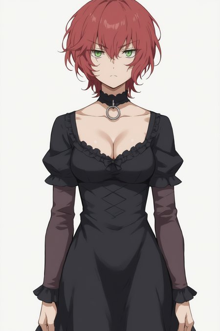 anime coloring, score_9, score_8_up, flat shadows, revis, gothic dress <lora:request-danmachi-revis-PDXL:0.8>
