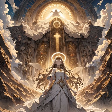 biblical angel, mass of eyes, divine, holy, terror, clouds in heaven, heaven's gate, masterpiece, best quality, ultra-detailed, very aesthetic, illustration, perfect composition, intricate details, absurdres