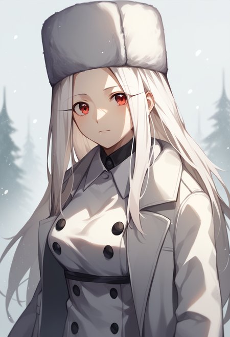 score_9,score_8_up,score_7_up,<lora:fate_zero_all:1>,1girl, character: irisviel_von_einzbern, solo, red_eyes, long_hair, white_hair, coat, fur_hat, hat, bad_id, bad_pixiv_id, photoshop_(medium)