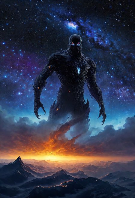 the most horrifying image ever made, cosmic entity, by alexandre calame
 (8k uhd:1,4)
 <lora:add-detail-xl:1>
 <lora:Dynamic Poses:1>