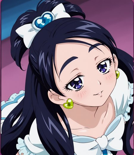 score 9, score 8 up, score 7 up, detailed background, shiny skin, 
<lora:curewhite.pony:1>,
curewhite,
wide hips, 
heavy blush, half-closed eyes, seductive smile, bent over, pursed lips, 
club, night,