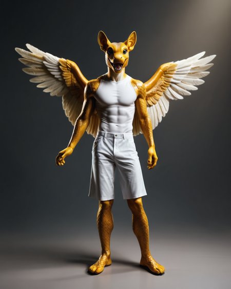 score_9, score_8_up, score_7_up, intricate details, rating_safe,
<lora:SnakeSkinStyle:0.7>,
1boy(solo, 
anthro furry, Pegasus with Jed-snkskn, snakeskin, 
full body, looking at the viewer, solo, happy), detailed background, depth of field, subsurface scattering, 
<lora:ral-chrosc-clr:0.5>, ral-chrosc-clr,
<lora:xl_more_art-full_v1:0.3>,
<lora:add-detail-xl:0.3>