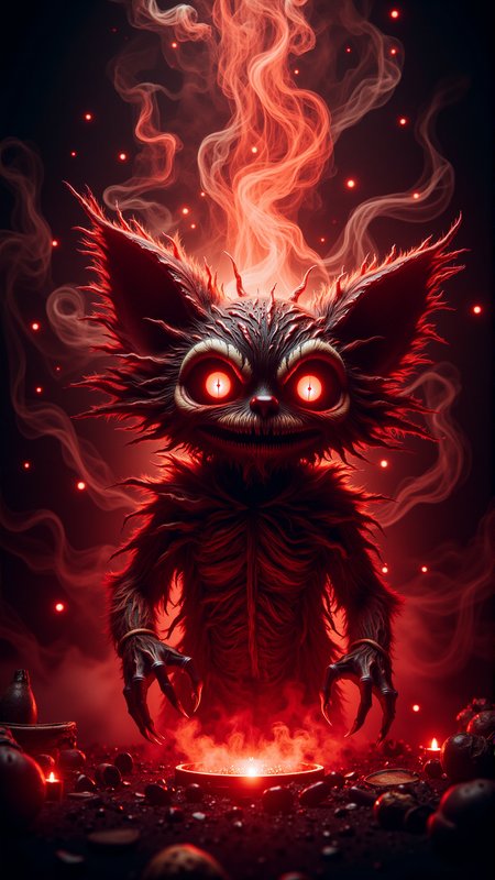 A stunning horror a professional (film grain:1.2) photography, realistic photo of a dark cursed atmospheric bloody teemo from league of legends, Pixar style, by Tristan Eaton Stanley Artgerm and Tom Bagshaw. <lora:DarkmosphericFlux:0.75>, gas spirit rising up, high resolution photography, ultra resolution, 4k, 8k, 16k, HDR, DOF, studio photography, professionalismphotography,close-up shot,low angle,direct perspective,shallow depth of field,bioluminiscent,high key lighting,Muted color palette,detailed skin pores,Earth Tone color palette,(front view:1.5),shot on Ricoh GR III with GR 18.3mm f-2.8