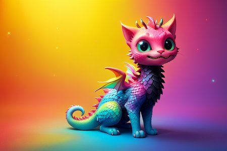 adorable cute cartoon dragon cat, iridescent scales, wings, rainbow with black, wings, dynamic pose, misty night, stunning full body anime art by (Mark Ryden:1.1)   <lora:Nicoletta_Ceccoli_2:0.4> Nicoletta Ceccoli  <lora:another-bored-monsters:0.45> fx-monsters <lora:AnotherBoredDetailXL:0.7>, subsurface scattering, ultra hd, 4k, high def, Photorealistic, Hyperrealistic, Hyper detailed, analog style, realistic, masterpiece, best quality, ultra realistic, 8k, Intricate, High Detail, film photography, soft lighting,  heavy shadow