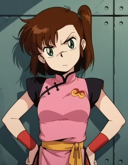 masterpiece, best quality, uncensored,  arms at sides, (head tilt), upper body, angry, solo, 
<lora:Yan0:1>, Yan0, 1girl, short hair, brown hair, green eyes, china dress, hands on own hips,