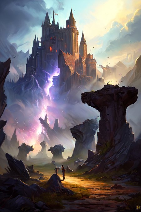 hyperrealism oil painting, Wraithlike entity of the castle,
light  fog,,,
aimi,aimi_\(sky-freedom\),sky-freedom style,by sky-freedom,purple eyes,long hair,black hair,blunt bangs,sidelocks in a hime cut,(mole under mouth:1.2),(geforce_rtx_3090_ti,graphics card),
 fantasy forest enchanted rocks and boulders,
a vibrant forest, with colorful flora, shimmering light, mystical creatures, and a sense of ancient magic in the air,
Early morning,
radiant,
 <lora:more_details:0.3>,
 <lora:EnvyFantasyMix05:0.5>,
 <lora:ghost:0.4> guiguai,
 <lora:FantasyRuins:0.5> FanRu,
 <lora:USNR STYLE_XL_loha:0.3> usnr,
 <lora:EtherSDXL:0.3> EtherStyle,