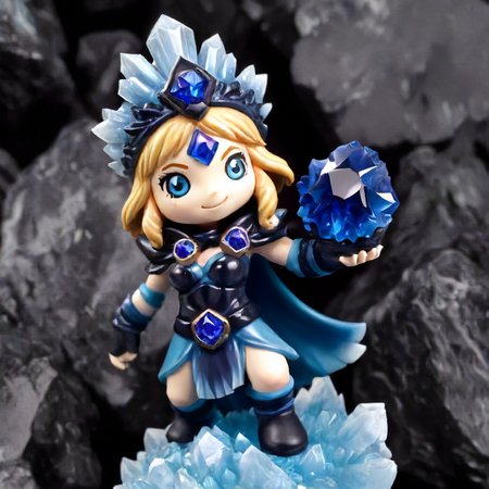 CrystalMaiden made out of obsidian <lora:Obsidian SDXL:1>   <lora:CrystalMaiden:1>