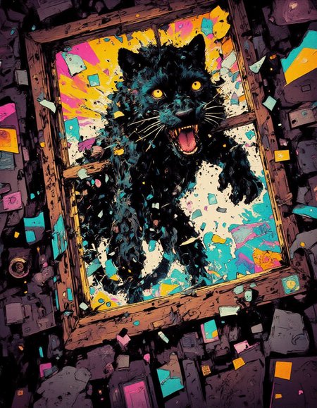  <lora:digital-abyss:1> bo-abyss, <lora:ck-shadow-circuit:1> in the style of cksc, <lora:CPA:1> anime, cyberpunk, <lora:dreadmirth-style-art:1> dreadmirthart, <lora:FLUX-daubrez-DB4RZ-v2:0.3>, <lora:ink_splats_flux:1> ink splats