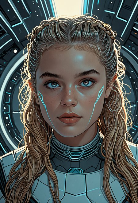 comic <lora:Beeple_retrofuturism-000005:1>,Beeple style,retrofuturism,<lora:Alice Prin OC-000005:1>,Alice Prin,1girl, . graphic illustration, comic art, graphic novel art, vibrant, highly detailed