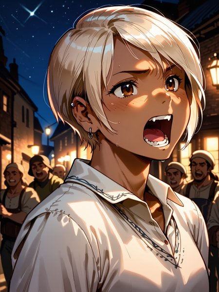 (cowboy shot, solo focus:1.1) <lora:happy_tentacle-cherry_asuka-v0.1-000030:1>, ht_cherry_asuka, earrings, tan, brown eyes, (petite:1.2), <lora:Shed_The_Skin's StS_age_slider_v1_initial_release:-1.1> ( :1.1) ( , , ( fucked silly :1.2) , screaming , looking back :1) , outdoors, vegetation, ( :1.1), , (night, night sky :0.6), (blue sky:0.6) , (:0.5), (people:1.1) , (medieval :0.9), (city :1.2) ( :0.8) score_9, score_8_up, score_7_up, score_6_up, score_5_up, score_4_up, ( [(realistic, photorealistic:1.3):(realistic:1.2):16] [(3d:1.2)::14] :1) <lora:LUUNA's Lunas-NijiJourney-SDXL-B2:0.35>, nijijourney <lora:prgfrg23's Counterfeit-V3.0 Style SDXL_LoRA_Pony Diffusion V6 XL:0.5> <lora:mfcg's mfcgXL:0.12> <lora:reweik's gyokai(himehajime)_PonyXL_style_v01:0.14>
