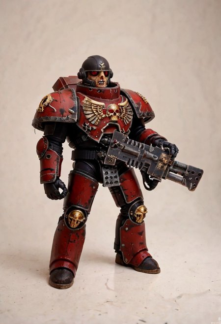 Score_9_up, absurdres, source: GamesWorkshop, grimdark, gothic horror, an adeptus astartes space marine in terminator armor and helmet, he is wielding a heavy flamer