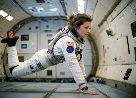 cinematic photo 1girl, all fours, LowGravity, falling, space station, indoors, light, real, detailed, beautiful, intricate, elegant, breathtaking, highly enhanced, cinematic, artistic, complex, dramatic, sharp focus, color, extremely inspired, stunning composition, pristine, epic, brilliant, creative, awesome, calm, unique, incredible, passionate,, expressive
 <lora:LowGravity-000016:.7>, , <lora:FILM_PHOTOGRAPHY_STYLE:0.25> . 35mm photograph, film, bokeh, professional, 4k, highly detailed