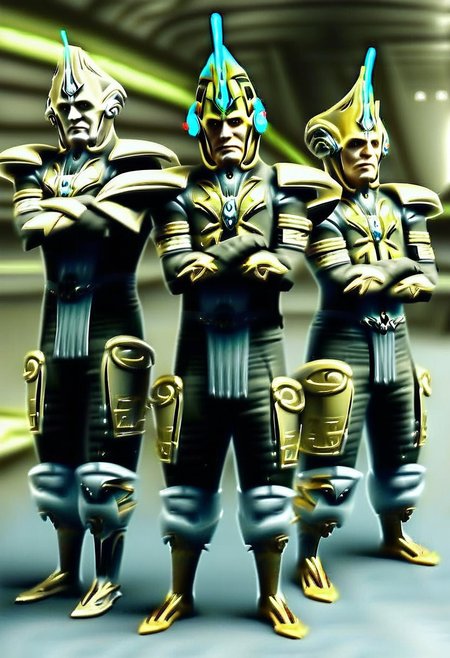 Corpus crewman in a spaceship corridor, science fiction, star wars, dramatic shot, , athletic build,
realistic texture, realism, best quality, 
Dax, dax armor, male dax armor, bishamo armor, male bishamo armor, man, gold dax armor, Wearing dax male helmet, dax male helmet,  gold armor. Arms crossed,