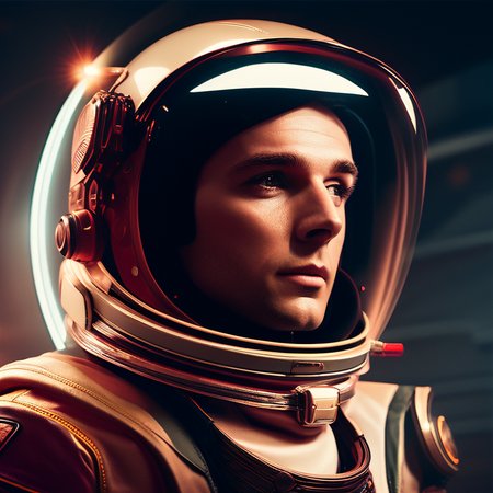 Astronaut in space,RetroFutur5-700
