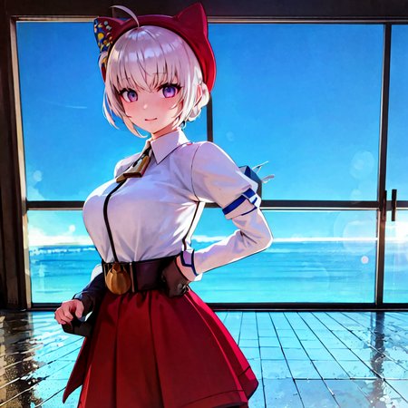 masterpiece, best quality, photorealistic, 3D, shiny_skin, shiny_hair, dynamic angle, beautiful detailed glow, HDR, Rembrandt lighting, colorful refraction, lens flare, bloom, film Reflection, chromatic aberration, light diffusion, public indecency, cowboy shot, deep meaning, physically-based rendering, bright, vibrant, intricate, 1girl,ooshiro mashiro,<lora:ooshiro mashiro:1.0>,  :d