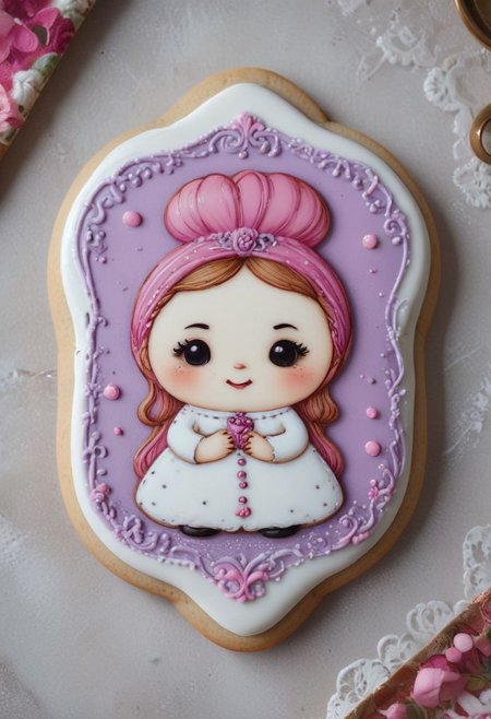 *snoo*
cookie art design, cookie decoration,solo cookie,(flat art),