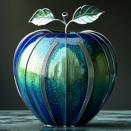 masterpiece,high resolution,
 ,<lora:art_deco-v4-xl-8:0.8>,
artdeco_v4,apple,3d,art deco,fruit focus,blue and green,