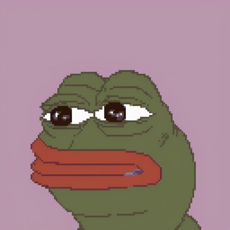 pepe the frog, (flat shading:1.2), (minimalist:1.4), <lora:pixelbuildings128-v2:1> <lora:pepe_frog SDXL:1>