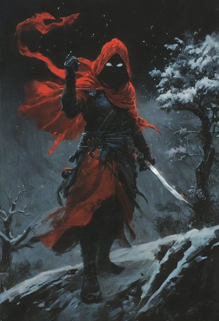 satan monks ronin army ,hundreds, india architecture, strong bright , The neon hues of her aura paint the air, a vivid testament to her inner strength and focus. distant shot, An intense action scene a beautiful japan ninja girl wearing a red hooded cloak and white mask, dark crow standing on her shoulder, 6crow, snow at night, dark lighting, horror, (((hand up))), carrying a katana, sad, cobblestone path with winter and bloody snow, japan vilage, hyper detailed comprobo weapon, holding bloody sword, battoujutsu, battoujutsu stance, ready to draw, sheathed, unsheathing, scabbard, fighting stance, extremely intricate detail character, accurate depiction of character, correct body anatomy, correct hands and fingers, extremely intricate skin and facial texture detail, design, extreme dynamic pose, sfw, sharp background detail, wide shot, intimidating retro 90's, red, black, science fiction, a dark sky lit by the glow of distant moons and neon lights. rockpunk, yoji shinkawa, James Jean, Ayami Kojima, village. colorful (polaroid:0.7) with vibrant colors, (vacations, high resolution:1.3), (small, selective focus, european film:1.2), (sexual advance:1.1), ,end of hopes ,silence, extremely detailed,dark,sad, easy negative, digital artwork by Beksinski, extremely detailed, dark, chiaroscuro, low-key,in the style of Kelly Slater ,style by Kelly Slater,closeup,digital artwork by Beksinski, style of Kelly Slate, human in red robe with cloacked face but the withs of a lacewing bug