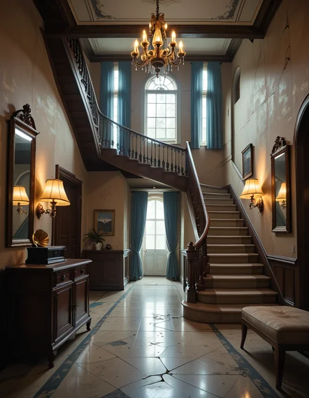 decaying 1920s mansion pony