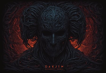 a beautifully movie poster with the title "darkdjm" in bold. illustration in darkdjm style, featuring intricate details, rich colors, and dynamic lighting that enhances depth and mood