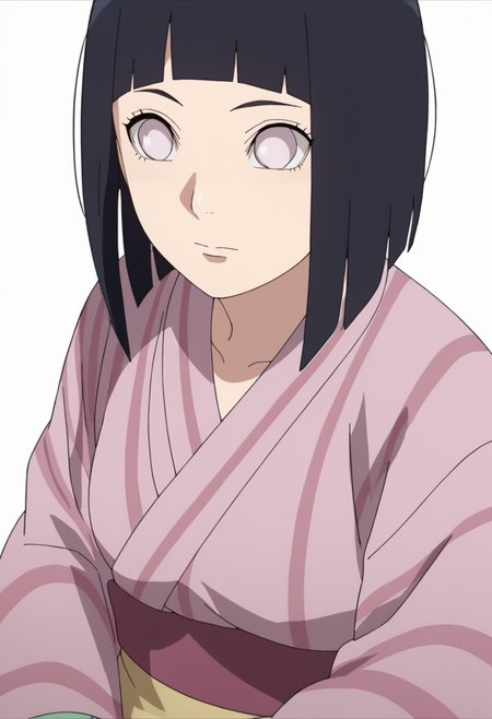 score_9, score_8_up, score_7_up, source_anime,  BREAK,  white background, 1girl,  solo, <lora:DX888Hinata-10:1> hinapony, black hair, pearl eyes,medium kimono, sitting, dynamic pose,