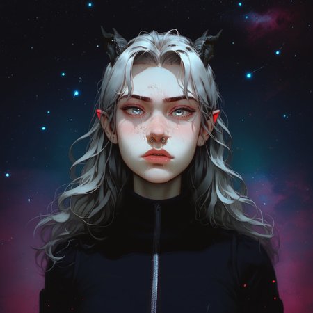 safe_pos, ((score_9_up, score_8_up, score_7_up:1.3)), rating_safe, (RAW photo, best quality), (realistic, photo-Realistic:1.1), best quality, masterpiece, beautiful and aesthetic, 16K, (HDR:1.2), high contrast, (vibrant color:1.3), (muted colors, dim colors, soothing tones:0), cinematic lighting, ambient lighting, sidelighting, Exquisite details and textures, cinematic shot, Warm tone, (Bright and intense:1.1), wide shot, ultra realistic illustration, siena natural ratio, side view, full body head-to-toe view, 1girl, female excavator driver, rayla, long hair, striped hair, horns, pointy ears, silver eyes, (nose ring:1.4), (expressive eyes), lying back comfortably in the pilot seat of a (massive space cockpit:1.1) (tight astronaut bodysuit, bodysuit, glass helmet:1.1), (close up view, look at window, reflection, space, space station:1.1), face dirty, covered with grime, angry expression (futuristic computer monitors, gauges, lights:1.1), detailed background, amazing background, neon, glow, glowing, (glowing displays, scratched metal, scattered tools, and holographic interfaces:1.1), high contrast, dynamic angle, dynamic pose, very aesthetic, diffused lighting, every detail illuminated, ultra-detailed, masterpiece artwork, flawless anatomy, easynegative, eye catching,  Expressiveh, g0thicPXL, glowing, neon, TDPStyle,