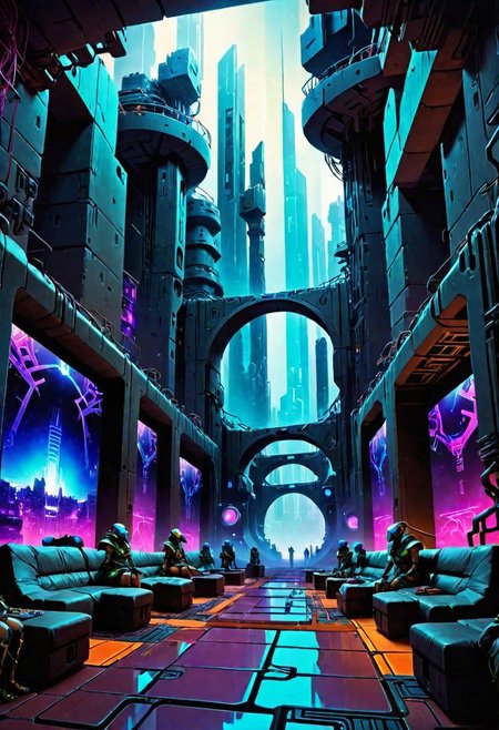 ASCIIshadowrun_party, cyberpunk, high-tech lowlife, netrunner, stylized, shadowrun_surface