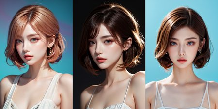 highly insanely detailed, masterpiece, top quality, best quality, highres, 4k, 8k, RAW photo, (very aesthetic, beautiful and aesthetic), rolled lob hairstyle, 
__lazy-wildcards/dataset/background-color__, 
<lora:rolled_lob-1.0:0.6>âââ