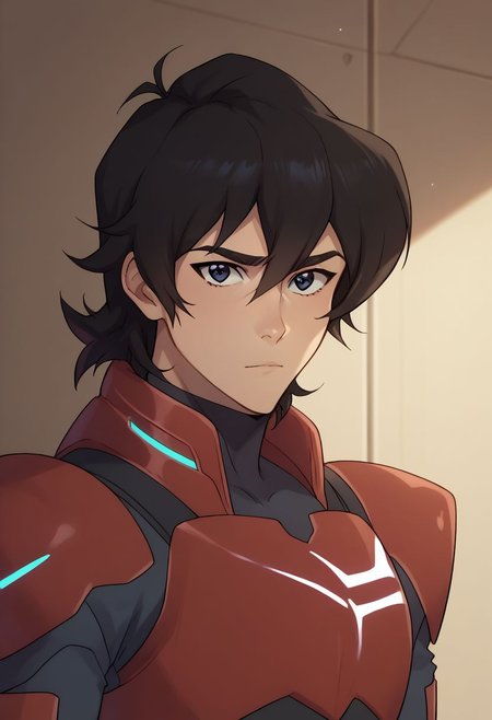 score_9, score_8_up, score_7_up, source_anime, highly detailed, 
keith, 1boy, male focus, solo, black hair, armor, red armor, black eyes, looking at viewer, gloves, upper body,
indoor, sci-fi,