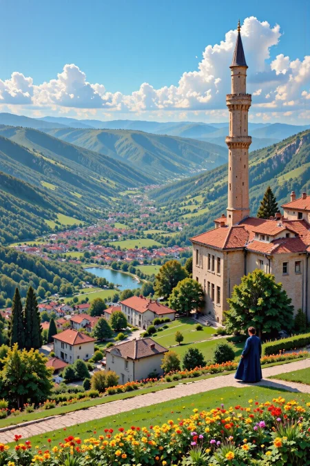(minaret:1.3),  beautiful (Montenegrin) fantasy landscape,  day, woman, very intricate, very detailed, sharp, colorful, <lora:Hand v2:1> <lora:Anti-Blur:1> <lora:Insane Detail Slider:0.5>  <lora:Flux.1_Turbo_Detailer:0.6>  <lora:flux photo transparent beta:0.8> <lora:flux.1_lora_flyway_Epic-detail_v2:0.6> <lora:Painterly01b_CE_FLUX_AIT:0.8> pntrlyCE_style, <lora:FluxMythP0rtr4itStyle:0.8> mythp0rt