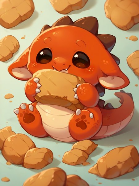score_9, score_8_up, score_7_up, score_6_up,  <lora:pbj-15:1> (pbj), dragon, cute, feral,jelly, peanutbutter