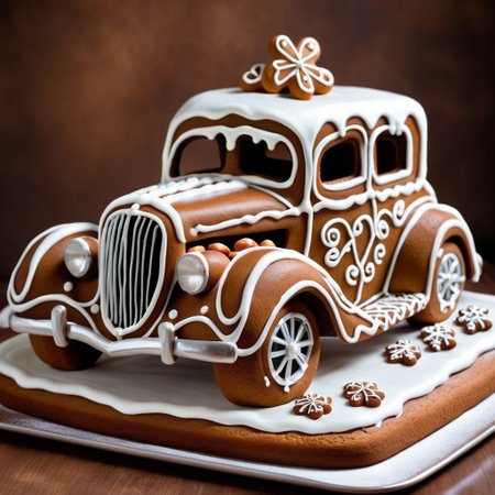 hot rod,icing, <lora:GingerbreadStyle_epoch_10:0.7>