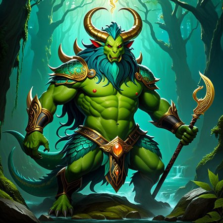 mythological-themed (weird creatures:1.5). religious, monsters, mythological life, highly detailed, Renaissance,